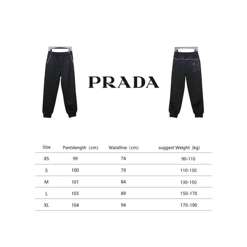 Prada pocket triangle logo space cotton trousers Pants