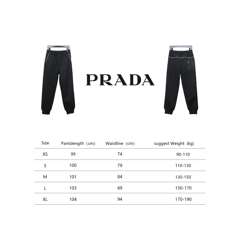 Prada pocket triangle logo space cotton trousers Pants