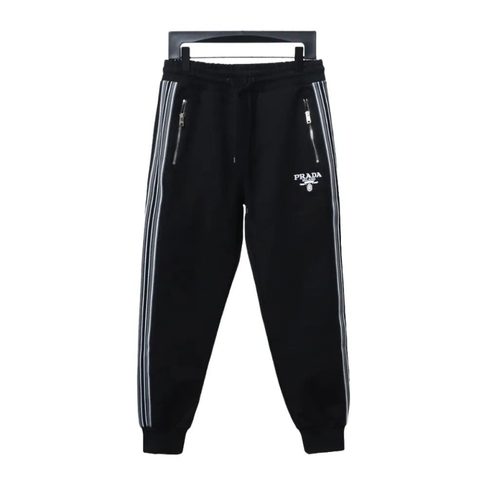 Prada pocket zipper side woven trousers Pants