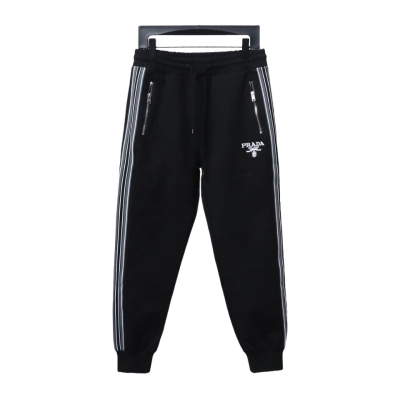 Prada pocket zipper side woven trousers Pants 01