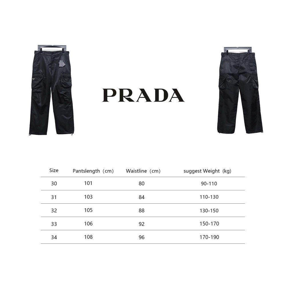 Prada recycled nylon pants with work pockets 1901