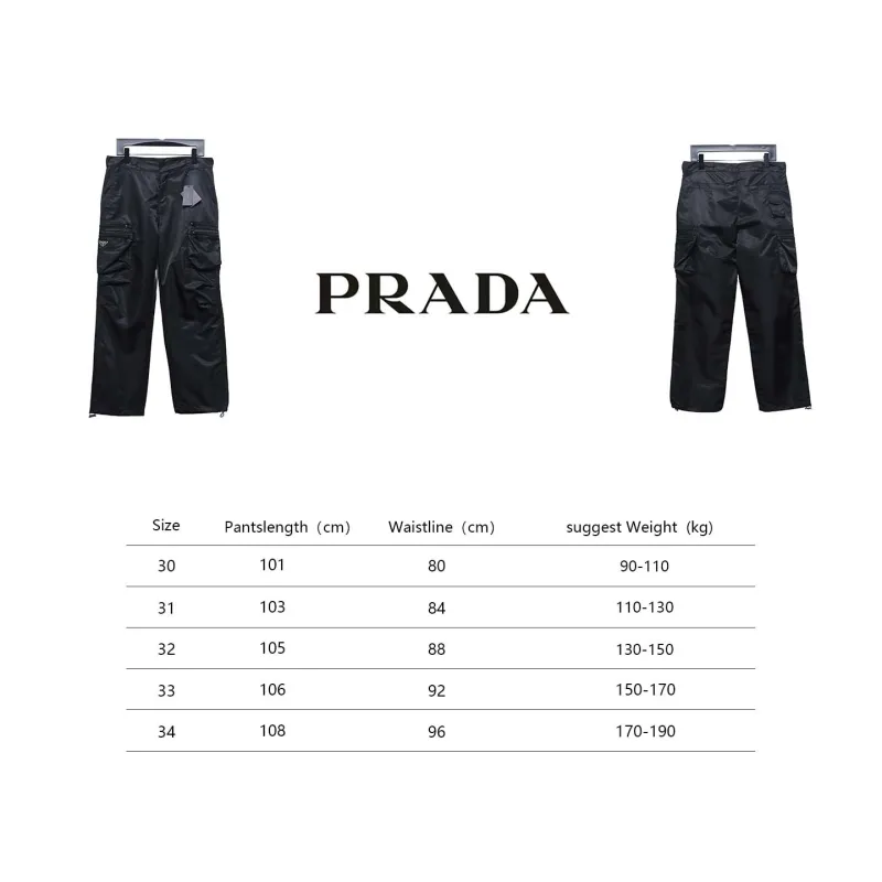 Prada recycled nylon pants with work pockets 1901