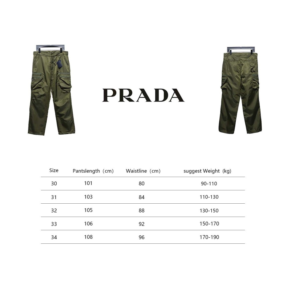 Prada recycled nylon pants with work pockets 1902