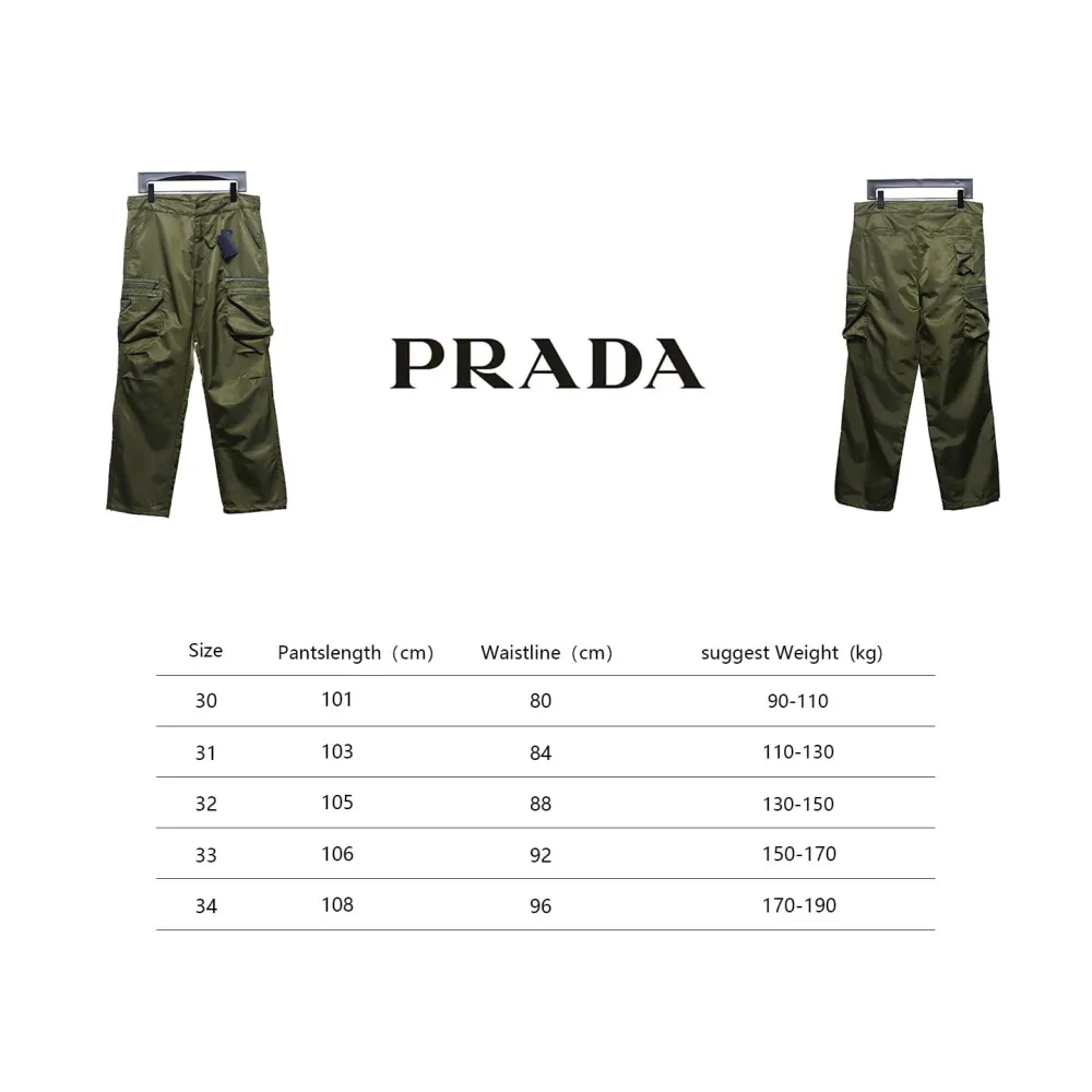 Prada recycled nylon pants with work pockets 1902