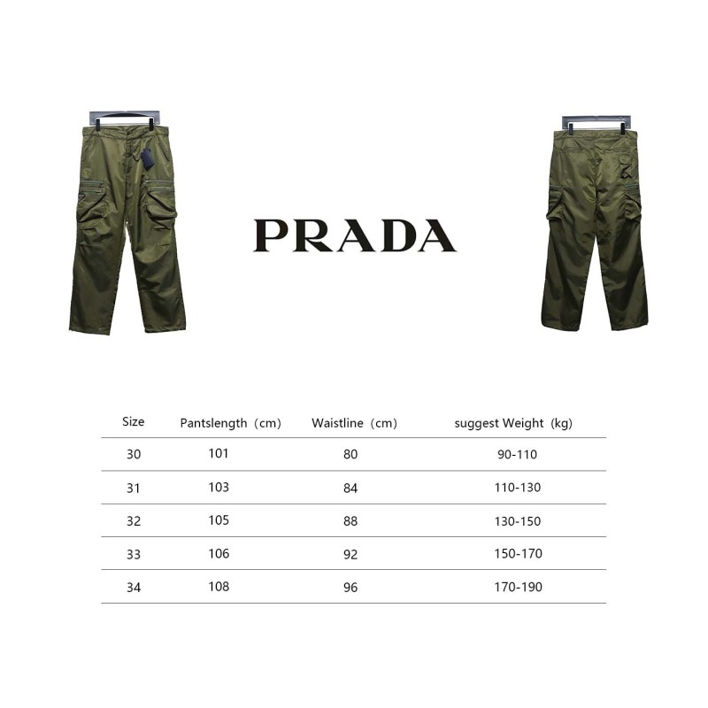 Prada recycled nylon pants with work pockets 1902