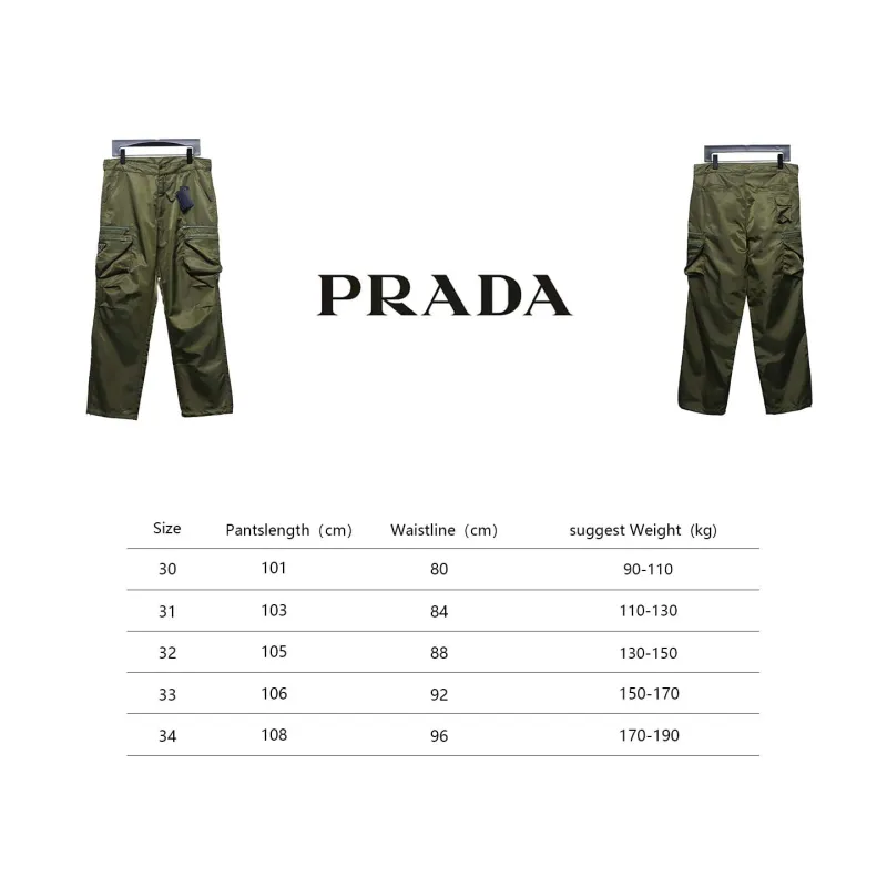 Prada recycled nylon pants with work pockets 1902