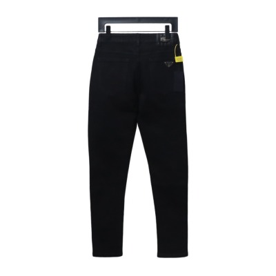  Prada triangle logo denim trousers Jeans 02