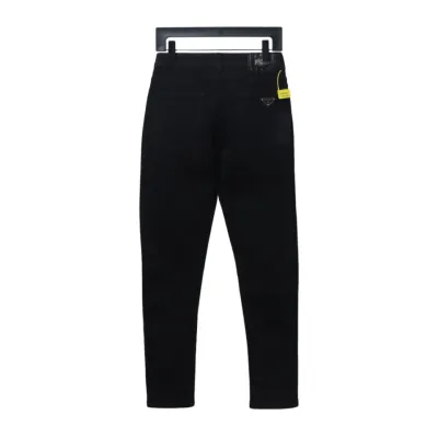  Prada triangle logo denim trousers Jeans 02