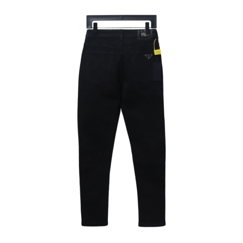 Prada triangle logo denim trousers Jeans