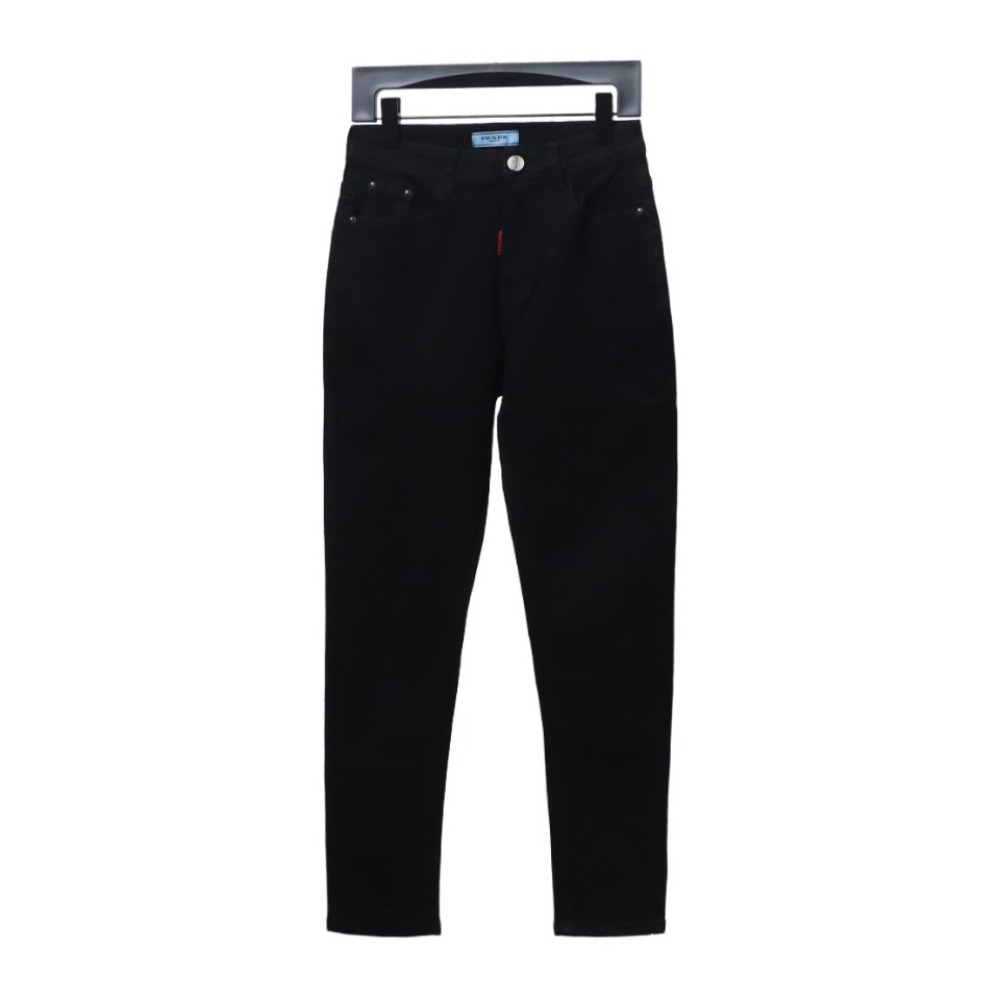 Prada triangle logo denim trousers Jeans