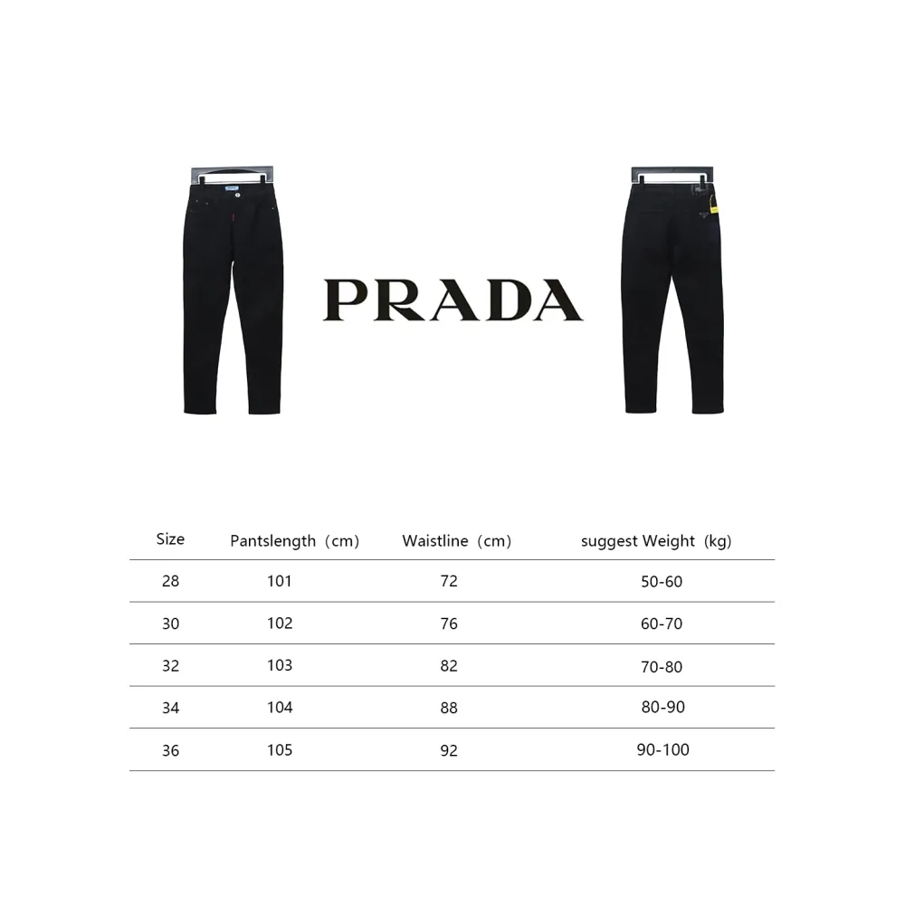  Prada triangle logo denim trousers Jeans