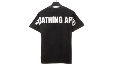 BAPE ape head letter print short sleeve black T-Shirts 02