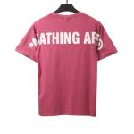 BAPE ape head letter print short sleeve purple T-Shirts