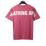 BAPE ape head letter print short sleeve purple T-Shirts