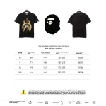 BAPE camouflage shark fish mouth zipper short sleeve black blue T-Shirts