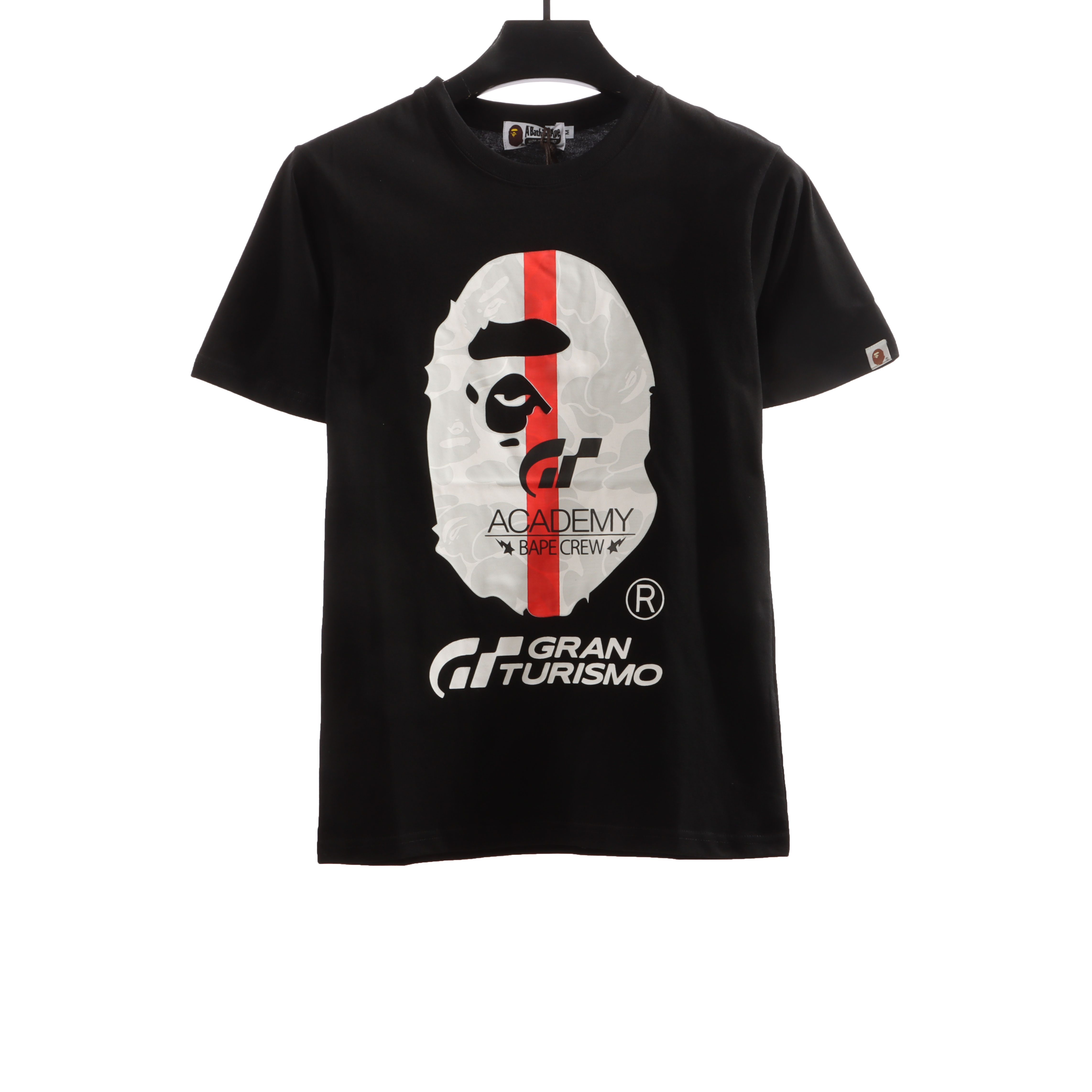 BAPE co-branded GRAN TURISMO ape head short sleeve black T-Shirts