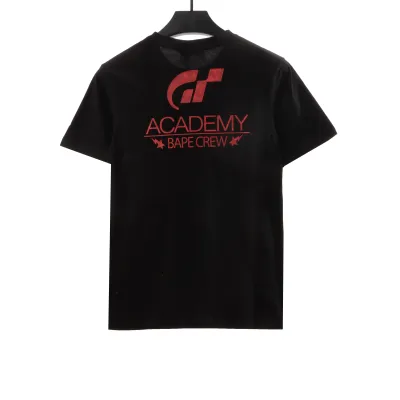BAPE co-branded GRAN TURISMO ape head short sleeve black T-Shirts 02