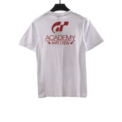 BAPE co-branded GRAN TURISMO ape head short sleeve white T-Shirts 02