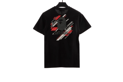 BAPE co-branded GT twill ape head short sleeve black T-Shirts 02