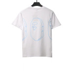 BAPE line ape head short sleeves white T-Shirts