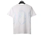BAPE line ape head short sleeves white T-Shirts