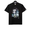 BAPE moon UFO laser ape head short sleeves black T-Shirts