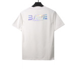 BAPE moon UFO laser ape head short sleeves white T-Shirts