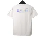 BAPE moon UFO laser ape head short sleeves white T-Shirts