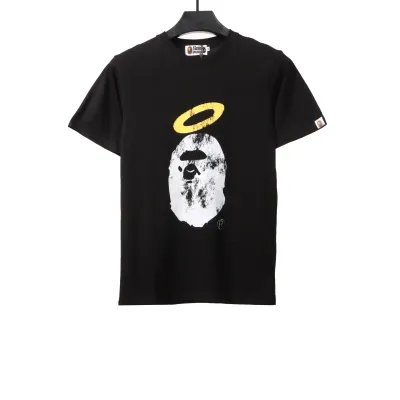 BAPE Union ape head short sleeves black T-Shirts 01