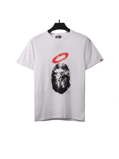 BAPE Union ape head short sleeves white T-Shirts 01