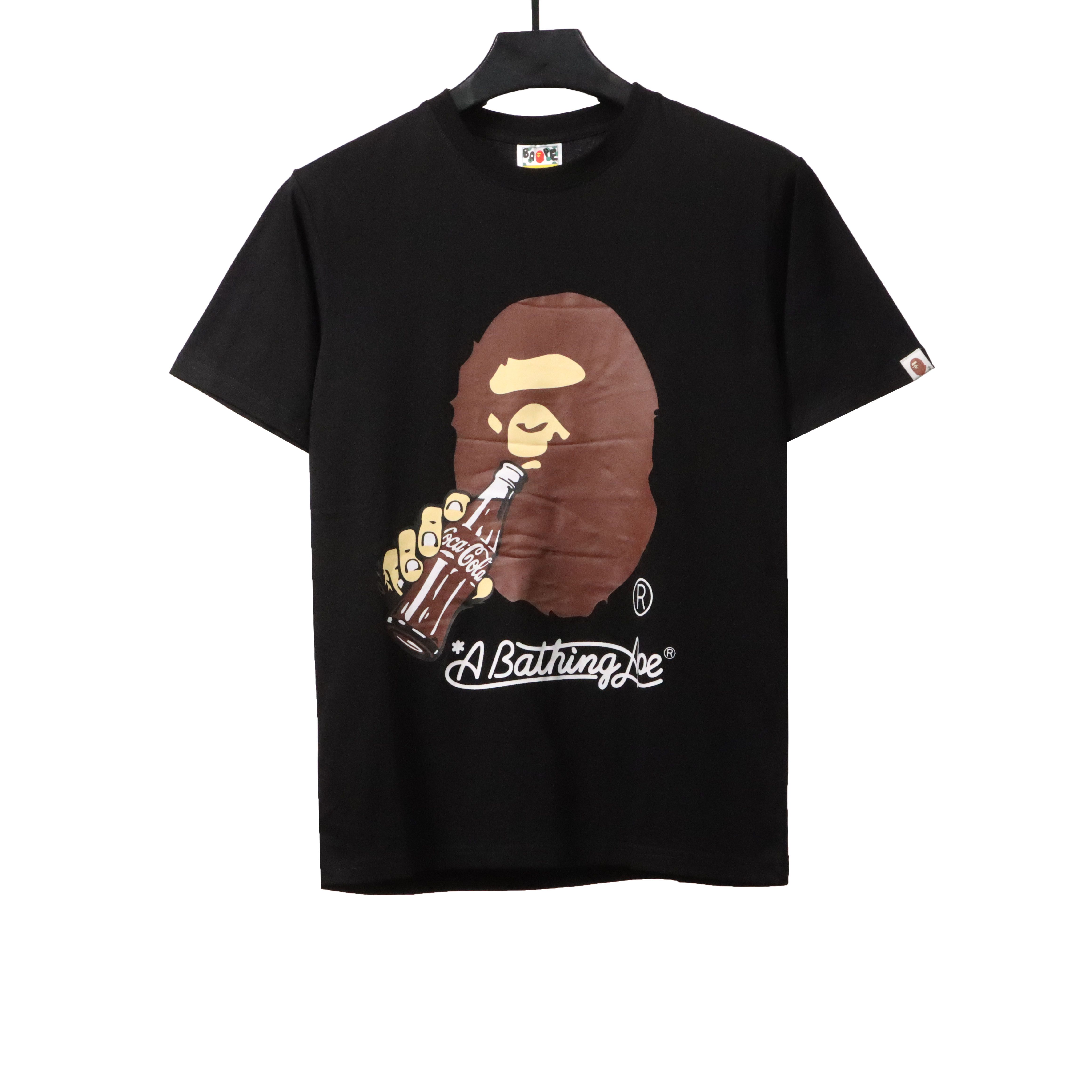 BAPE x Coca-Co ape head short sleeves black T-Shirts