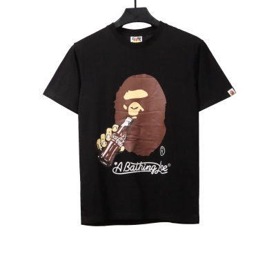 BAPE x Coca-Co ape head short sleeves black T-Shirts 01
