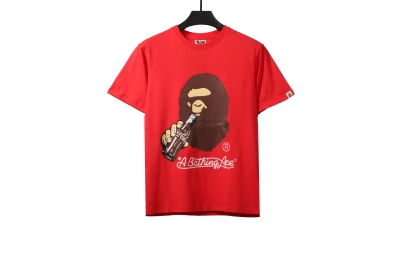 BAPE x Coca-Co ape head short sleeves white T-Shirts 01