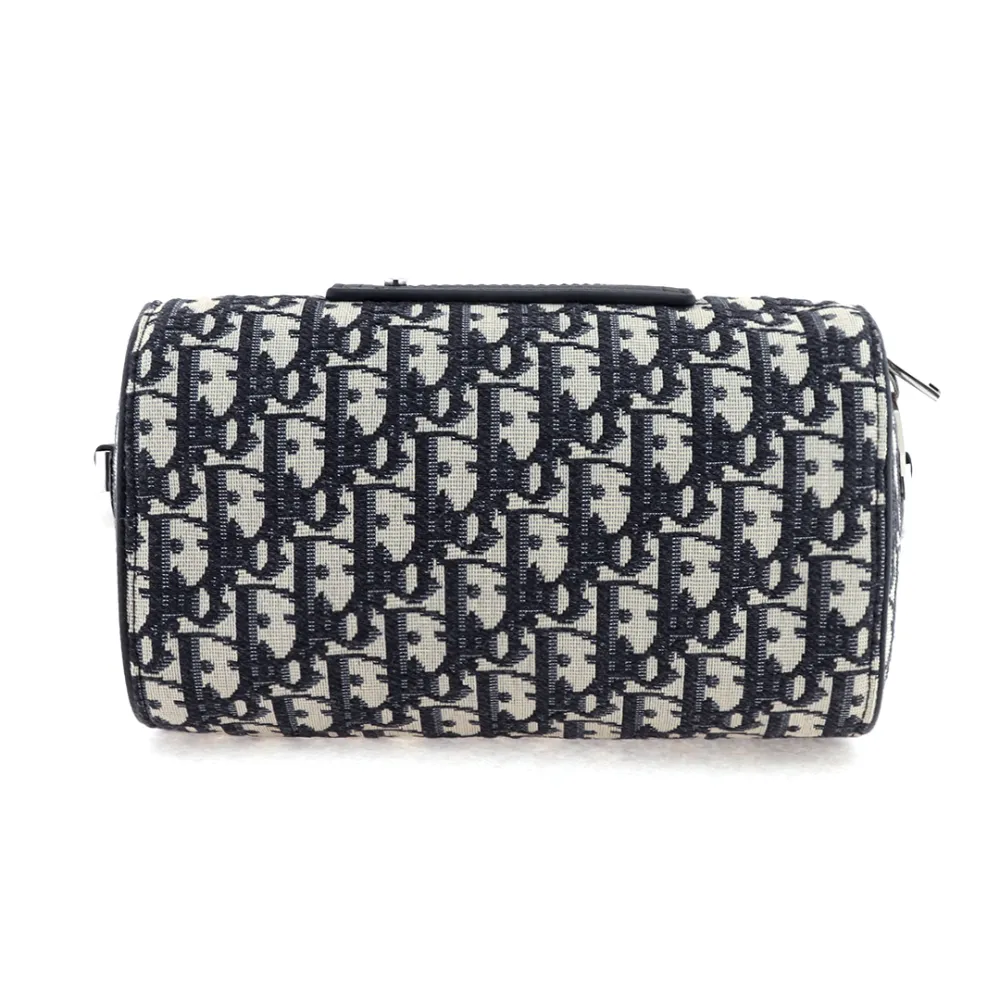 D*or embroidered cowhide leather messenger bag