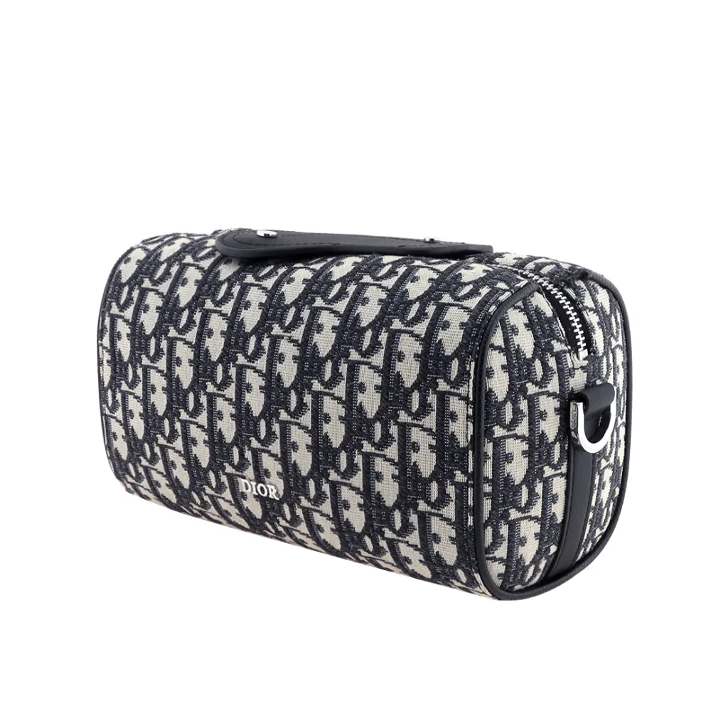 D*or embroidered cowhide leather messenger bag