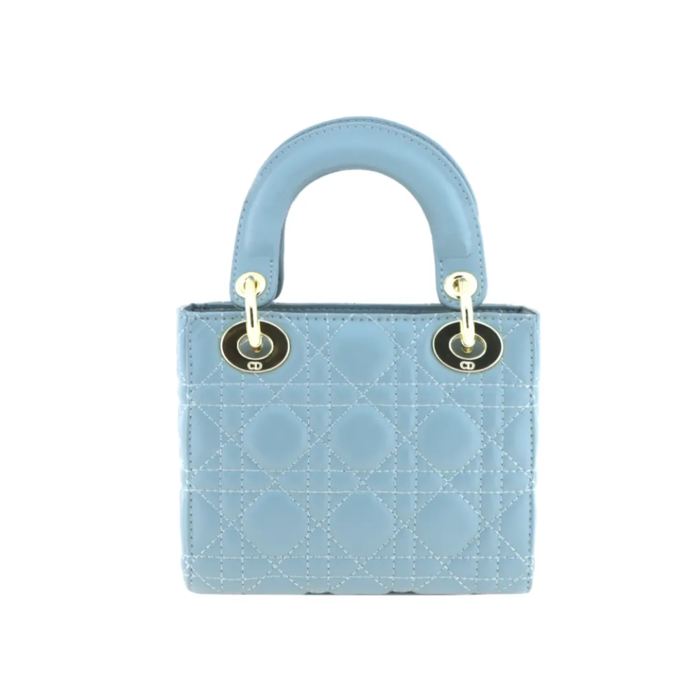 D*or enamel buckle princess diana handbag mini haze blue
