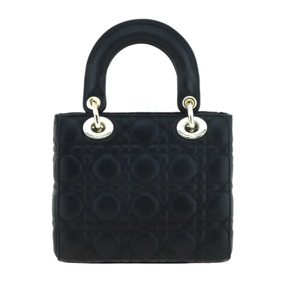 D*or enamel buckle princess diana handbag small black