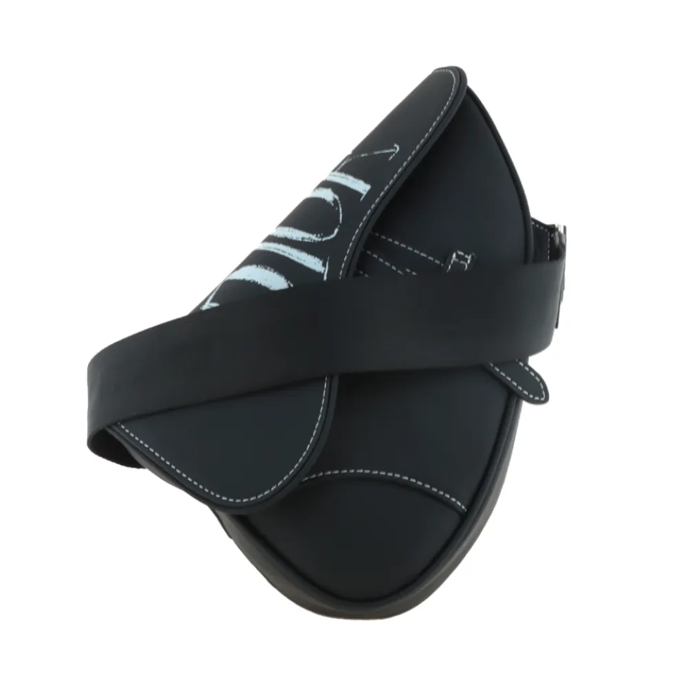 D*or printed grained calfskin saddle bag