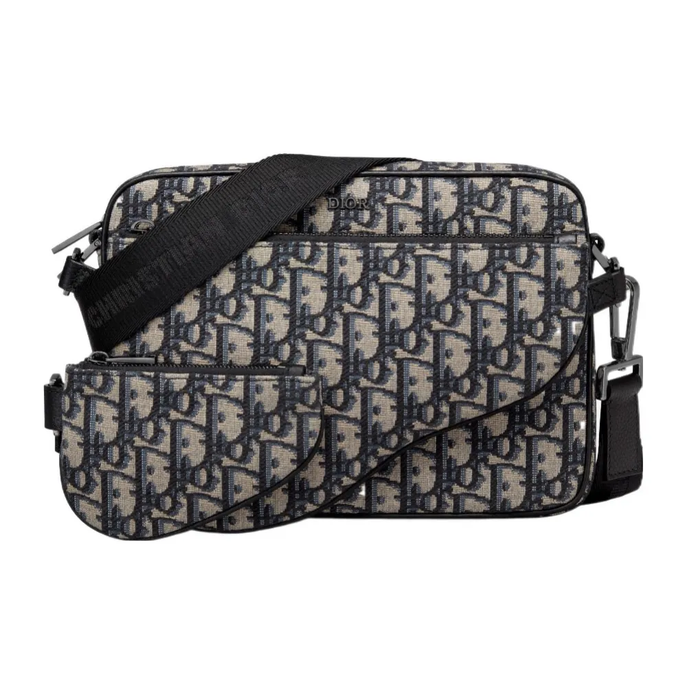 D*or saddle three-piece handbag beige/black