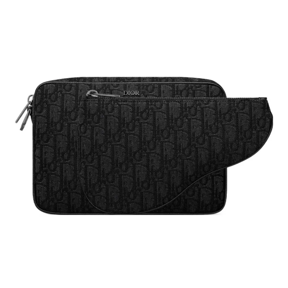 D*or saddle three-piece handbag black