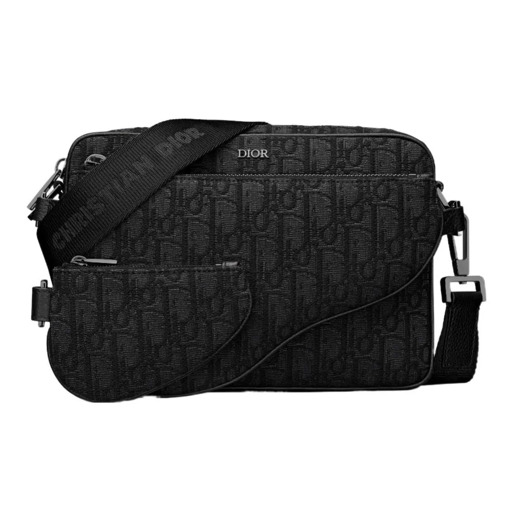 D*or saddle three-piece handbag black