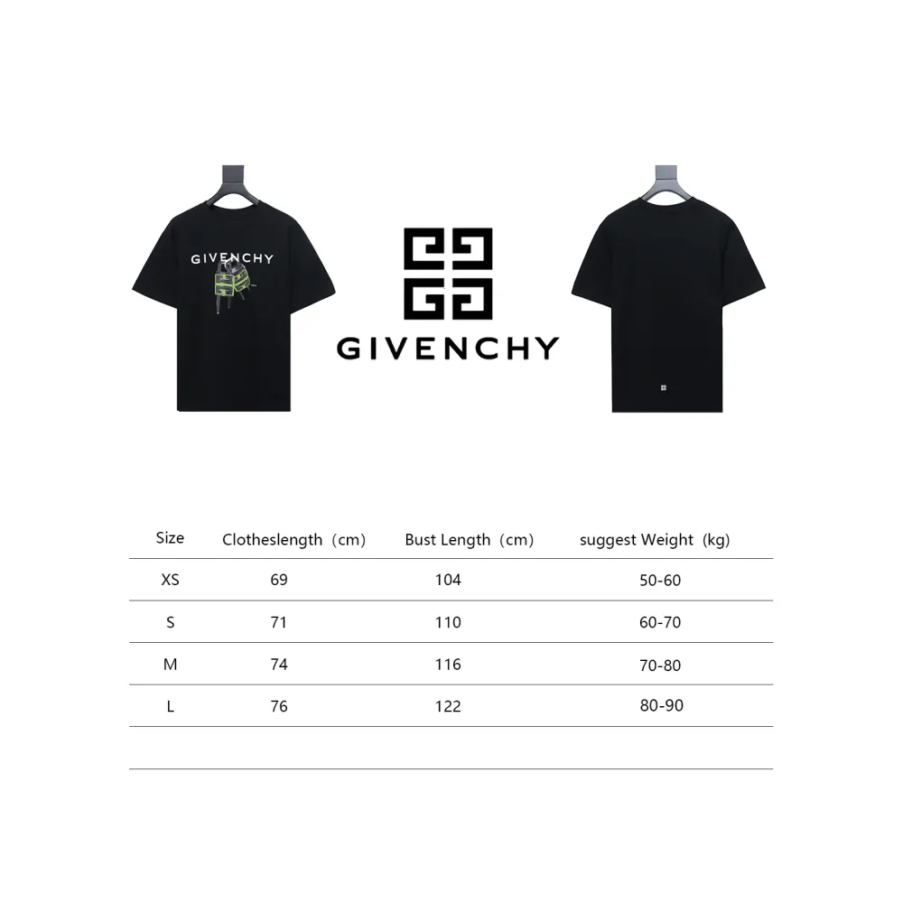  Givenchy 23ss lock letter print short sleeves 1902 T-Shirts