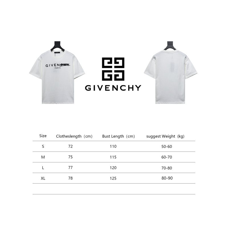  Givenchy 24SS altered letter short sleeve T-shirt 1901 T-Shirts