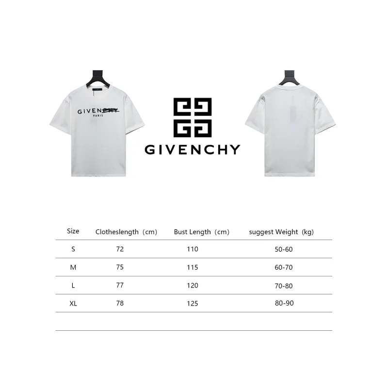  Givenchy 24SS altered letter short sleeve T-shirt 1901 T-Shirts