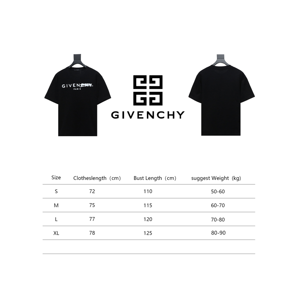 Givenchy 24SS altered letter short sleeve T-shirt 1902 T-Shirts