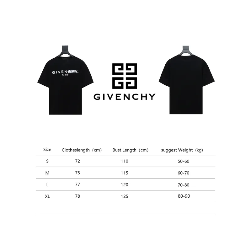  Givenchy 24SS altered letter short sleeve T-shirt 1902 T-Shirts