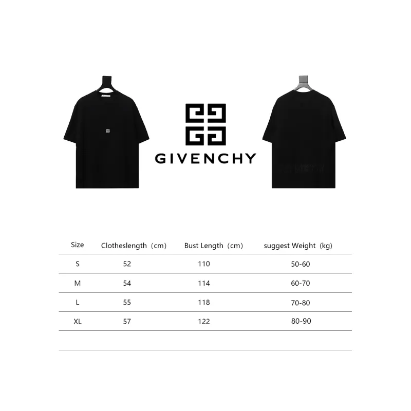 Givenchy 24ss front and back embroidered letter logo short sleeves T-Shirts