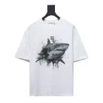  Givenchy 24ss great white shark print short sleeves T-Shirts