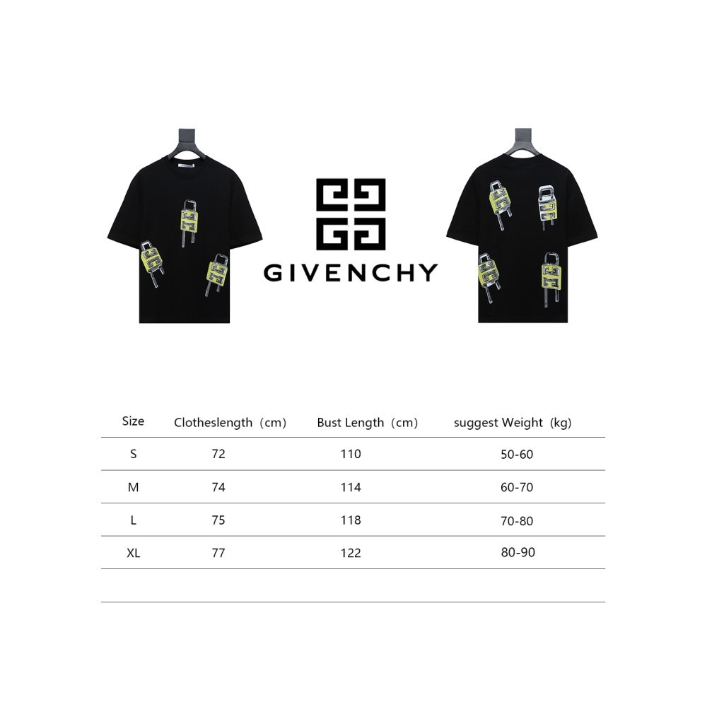 Givenchy 24ss lock print short sleeves T-Shirts