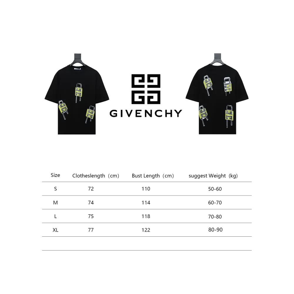 Givenchy 24ss lock print short sleeves T-Shirts